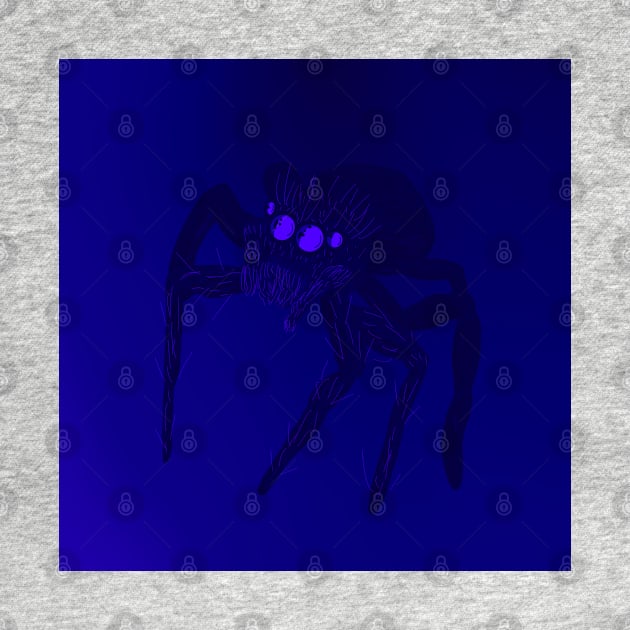 Jumping Spider Drawing V23 (Blue 1) by IgorAndMore